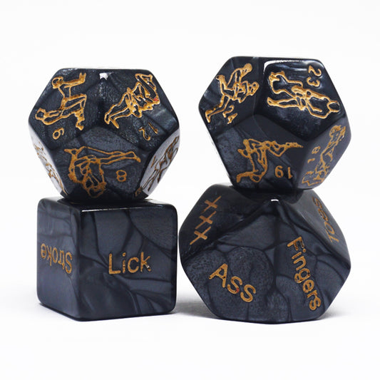 Black Upscale Sex Dice for Adult Couples Sex Games, Make the Perfect Couples Toys Bachelor Party or Adult Couples Novelty Gift