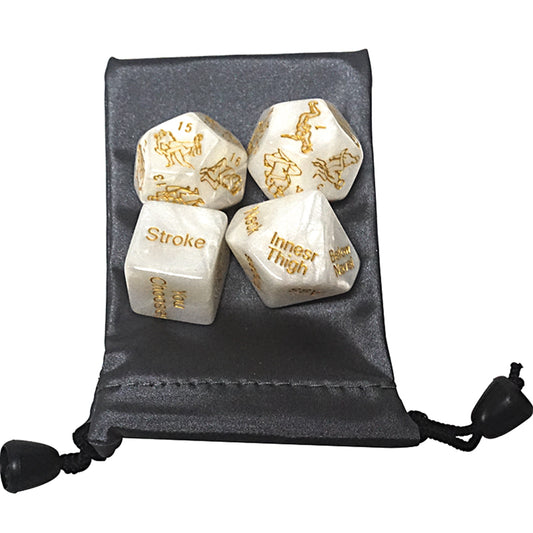 White Upscale Sex Dice for Adult Couples Sex Games, Make the Perfect Couples Toys Bachelor Party or Adult Couples Novelty Gift